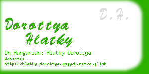 dorottya hlatky business card